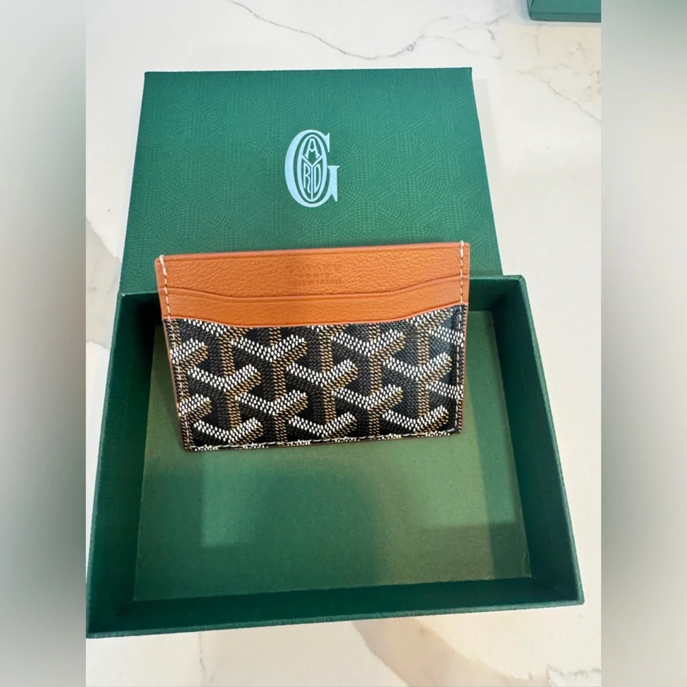 Goyard Saint-Sulpice Card Wallet Black and Tan